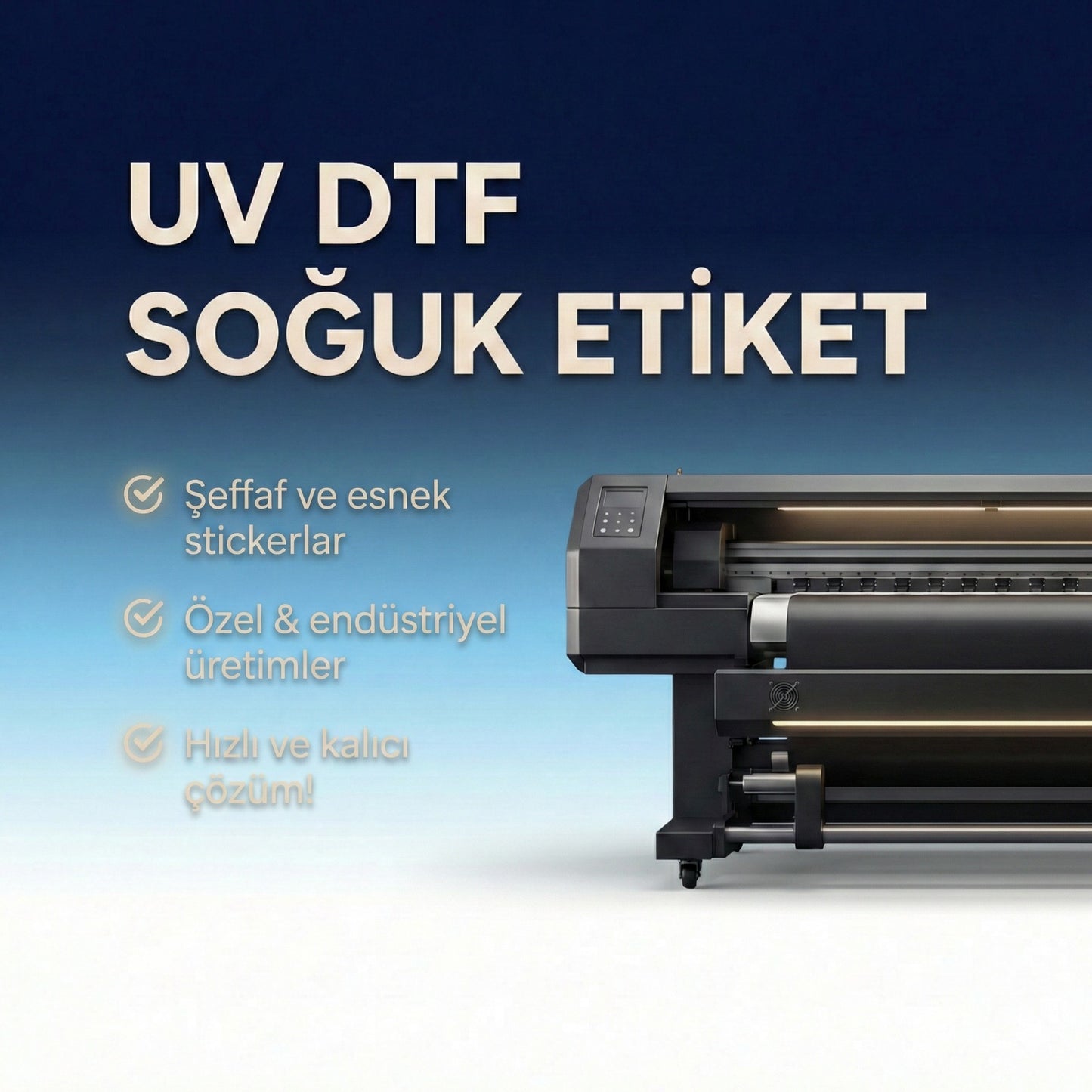 UV-DTF yüksek metraj üretim platformu